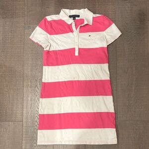 Tommy Hilfiger Pink and White Polo Dress